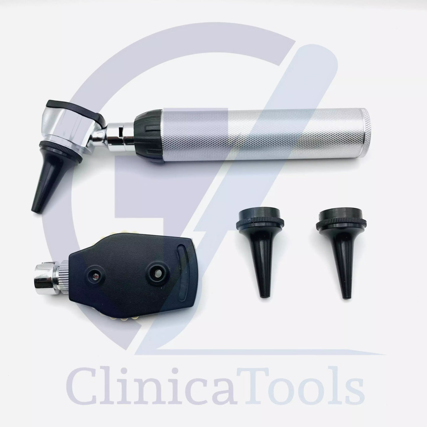 Complete ENT examination set for ear and eye diagnostics