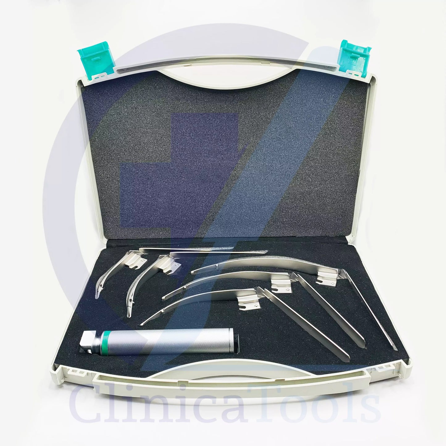 Complete Fiber Optic McCoy Laryngoscope Set for Medical Use
