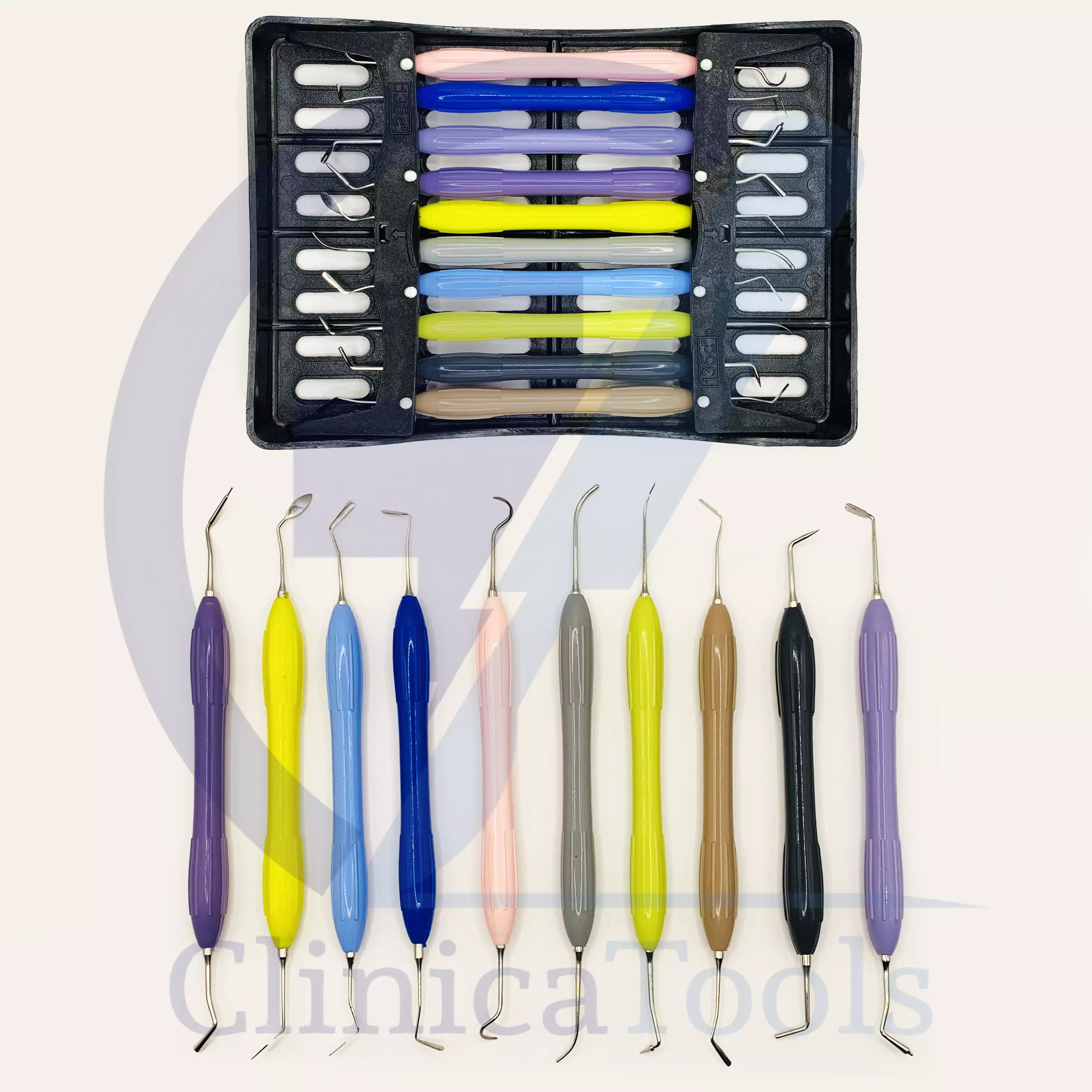 LM Arte 10-piece Composite Filling Instruments Set with Cassette and Silicone Tips LM Arte 10-piece Composite Filling Instruments Set with Cassette and Silicone Tips