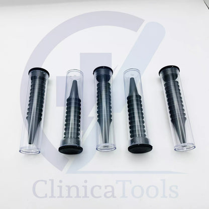 Black Plastic Otoscope Specula Tips – 10-Pack