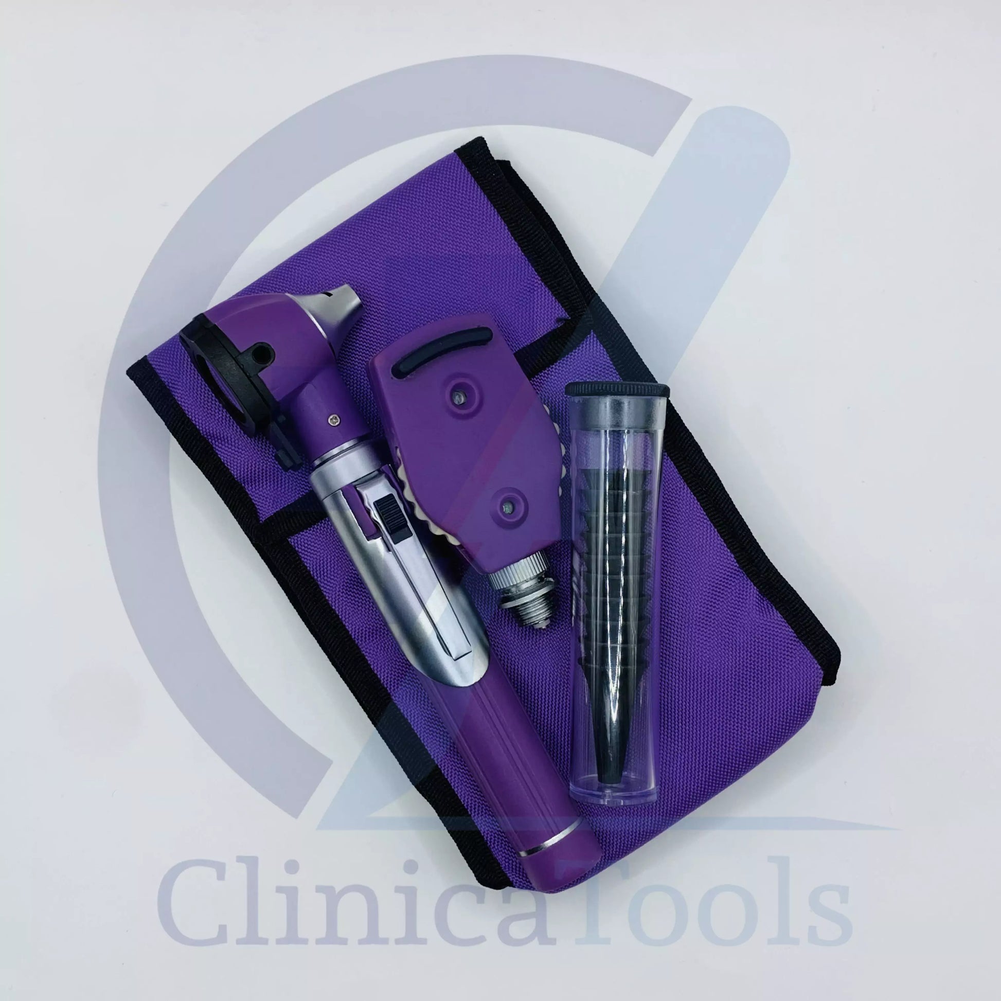 Compact otoscope and ophthalmoscope for clinics and med students