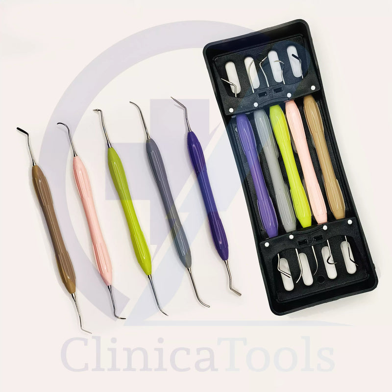 LM Arte 5 Pcs Dental Composite Filling Instruments Set with Cassette