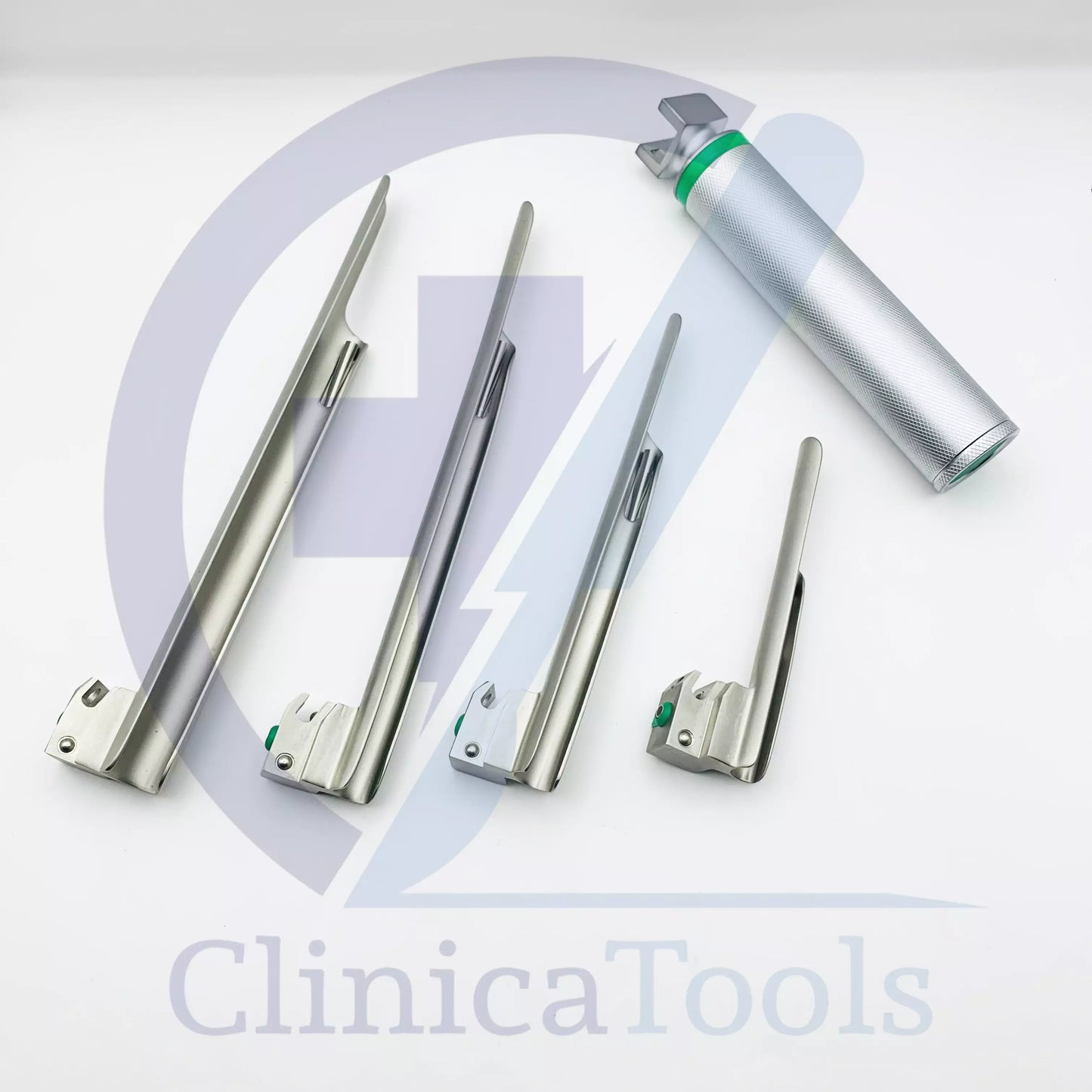Fiber Optic Miller Laryngoscope with 4 Blades & Standard Medium Handle – Airway Management Intubation Kit | ENT Diagnostic Instruments for Clinics & Hospitals