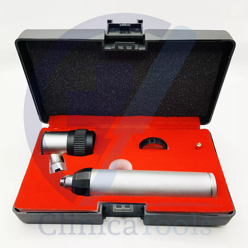 10x Magnification Brass Handle Dermatoscope Set with Metal Body

