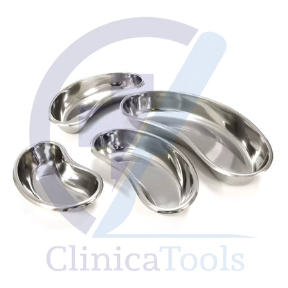 Stainless Steel Kidney Tray – Surgical, Dental & Veterinary Instrument Holding Tray | Medical Kidney Bowl for Clinics & Hospitals (6", 8", 10", 12")