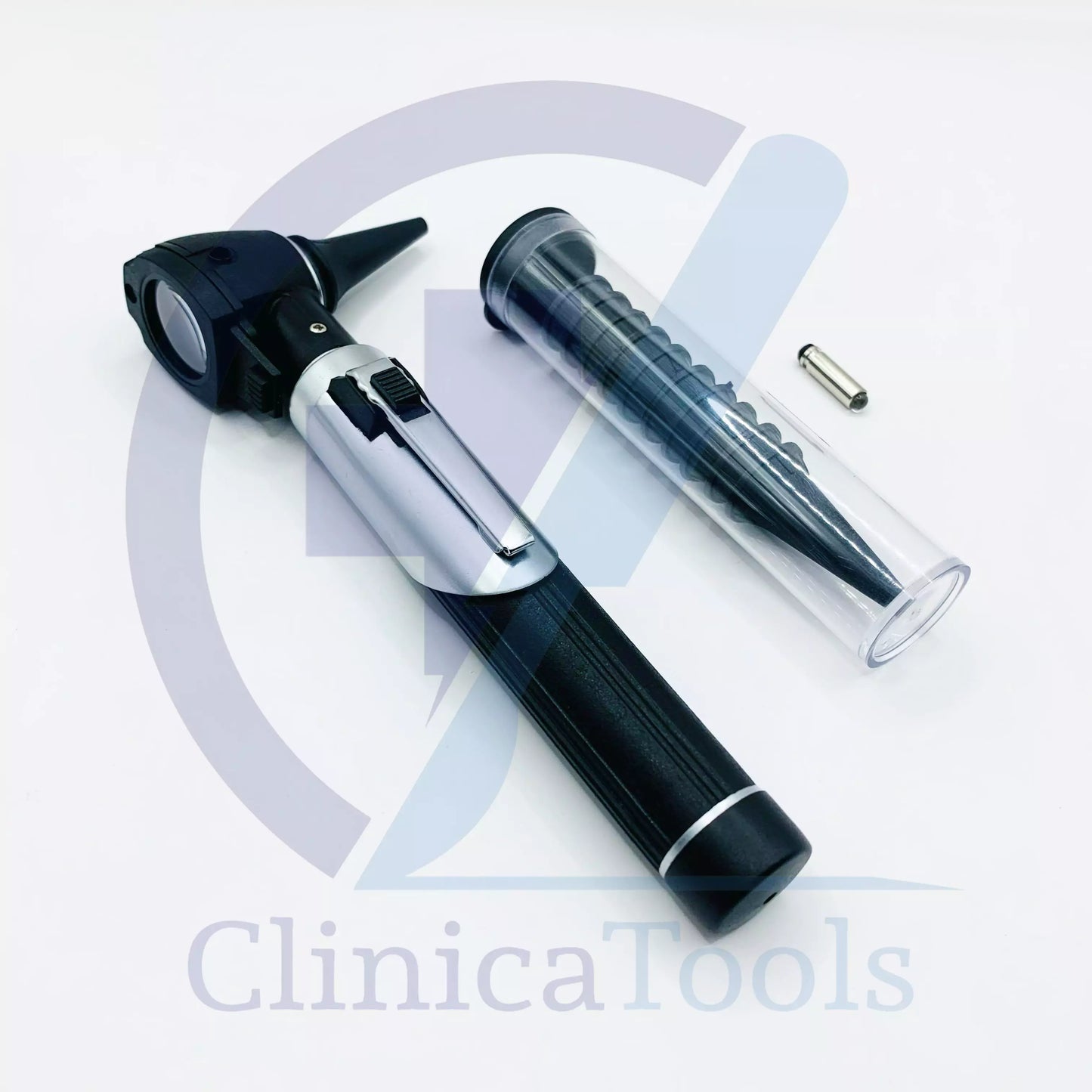 Fiber Optic Mini Otoscope – LED Ear Diagnostic Kit with 10 Cannulas, Extra LED & Hard Case | ENT, Medical & Veterinary Use | Black, Pink, Purple