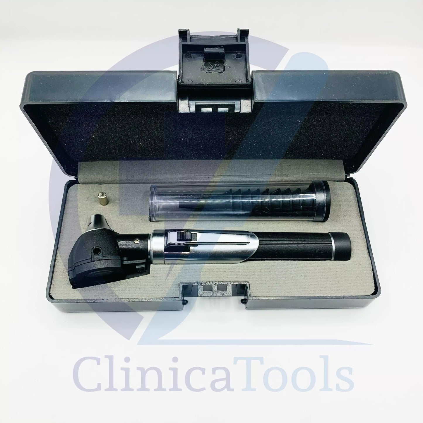 Fiber Optic Mini Otoscope – LED Ear Diagnostic Kit with 10 Cannulas, Extra LED & Hard Case | ENT, Medical & Veterinary Use | Black, Pink, Purple