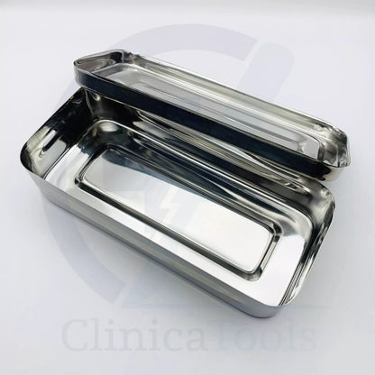 Autoclavable stainless steel container for medical tool storage