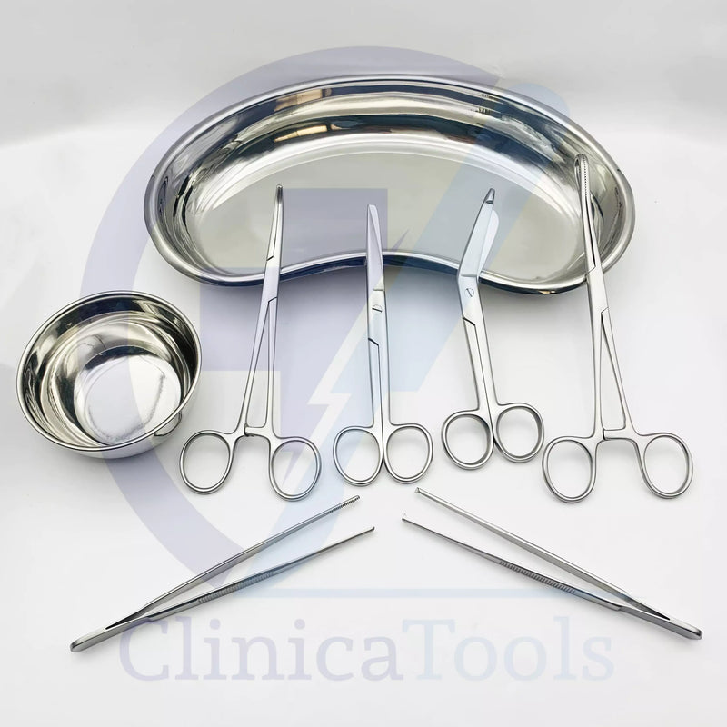 8-piece stainless steel dressing instrument set for medical use